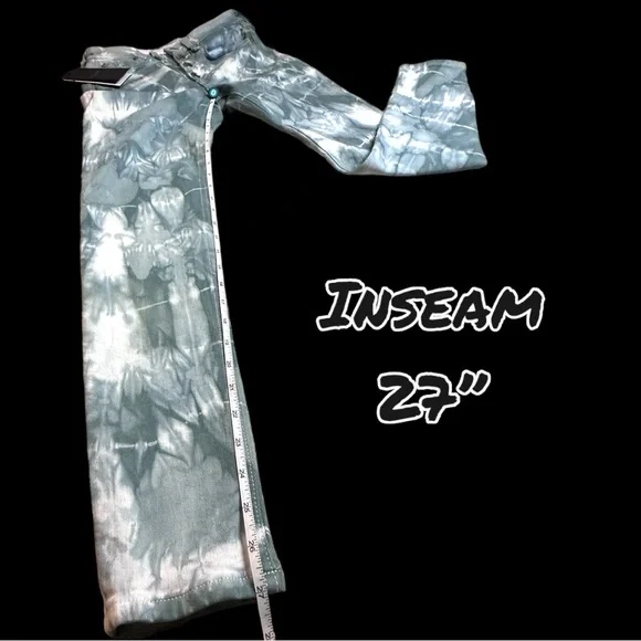 🎉HP!🎉 Orig. NWT White High Rise Ankle Skinny now in Sage design. Size 26 - Picture 8 of 12